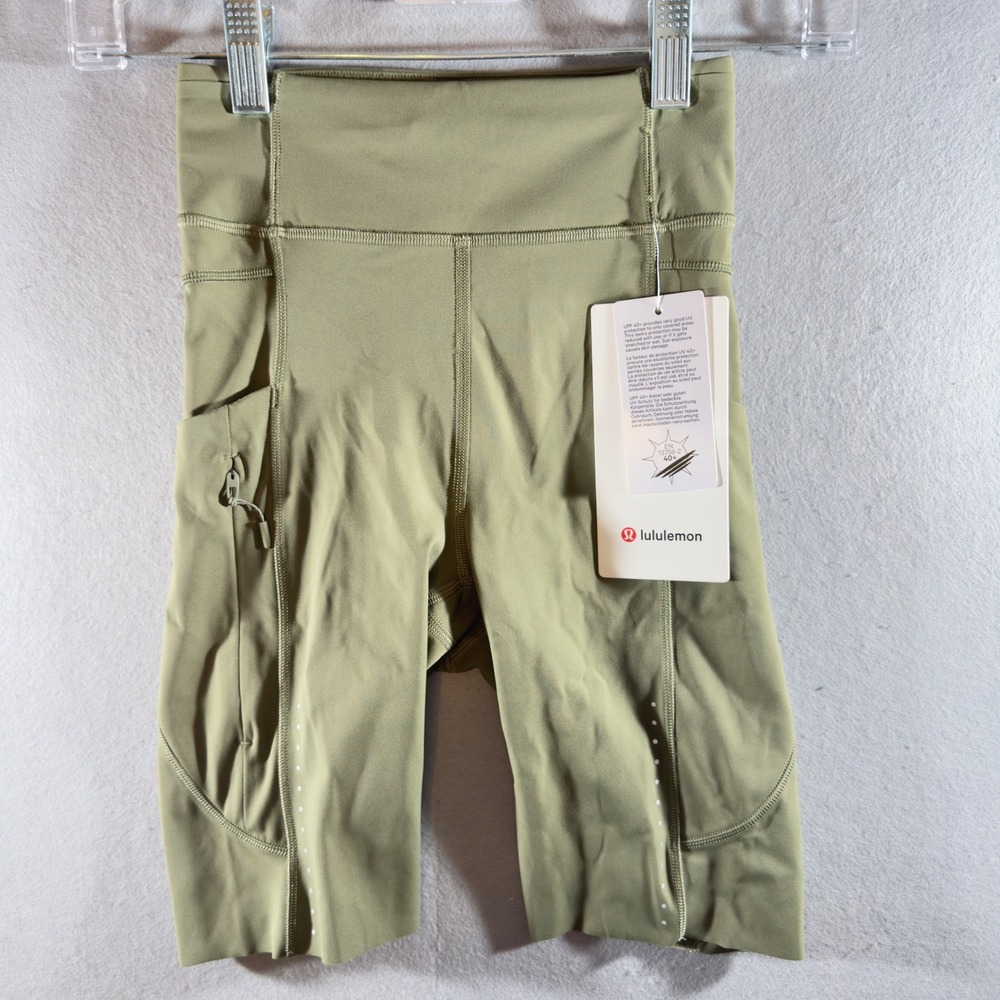 468 | NWT Lululemon Fast and Free HR 8" Shorts Bay Leaf Special Edition Womens 2